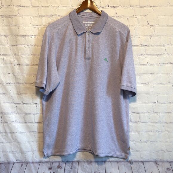 Tommy Bahama Mens Size XL Island Zone Polo Shirt Knit Light Blue Supima Cotton - Picture 3 of 8